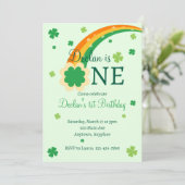 St. Patrick's Irischer Erster 1. Geburtstag Einladung (Stehend Vorderseite)