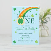 St. Patrick's Irischer Erster 1. Geburtstag Einladung (Stehend Vorderseite)