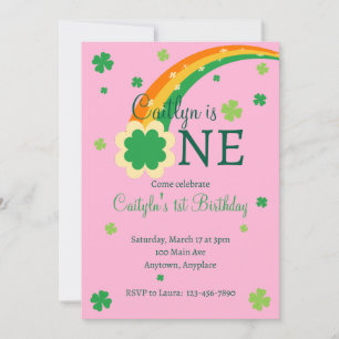 St. Patrick's Irish Erster 1. Geburtstag Einladung