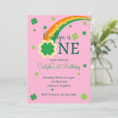 St. Patrick's Irish Erster 1. Geburtstag Einladung (Stehend Vorderseite)