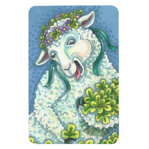 ST. PATRICK'S IRISH EWE & KLEEBLATTS MAGNET