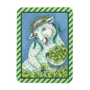 ST. PATRICK'S IRISH EWE & KLEEBLATTS MAGNET