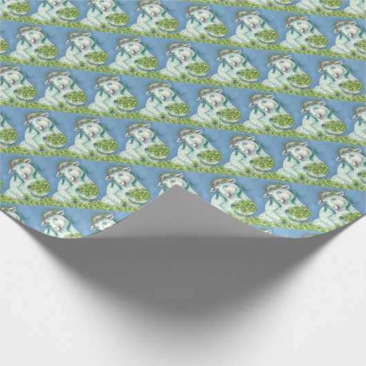 ST. PATRICK'S IRISH EWE & KLEEBLATTS WRAPPING PAPI GESCHENKPAPIER (Ecke)