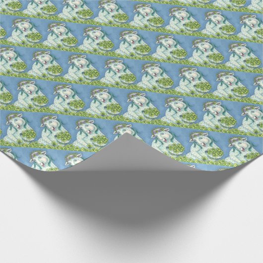 ST. PATRICK'S IRISH EWE & KLEEBLATTS WRAPPING PAPI GESCHENKPAPIER (Ecke)