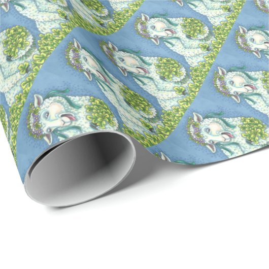 ST. PATRICK'S IRISH EWE & KLEEBLATTS WRAPPING PAPI GESCHENKPAPIER (Rolleneckpunkt)
