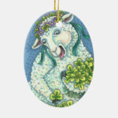 ST. PATRICK'S IRISH EWE, SHEEP ORNAMENT Oval (Hinten)