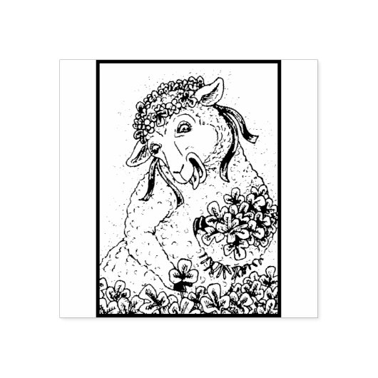 ST. PATRICK'S IRISH EWR UND KLEEBLATTS RUBBER-BRIE GUMMISTEMPEL (Prägung)