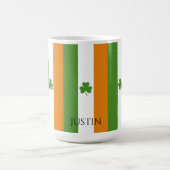 St Patrick's Irish Flag w Kleeblatt | Muster Kaffeetasse (Mittel)