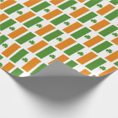 St Patrick's Irish Flag w Kleeblatt Pattern Geschenkpapier (Ecke)