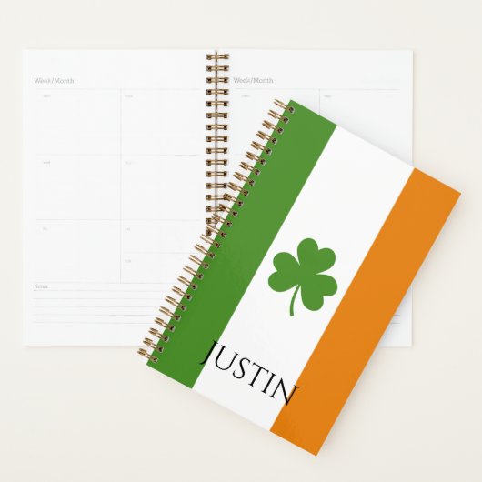St Patrick's Irish Flag w Kleeblatt | Personalisie Planer (Anzeige)