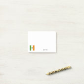 St Patrick's Irish Flag w Kleeblatt | Personalisie Post-it Klebezettel (Auf Schreibtisch)