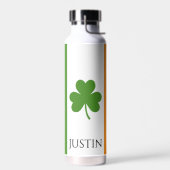 St Patrick's Irish Flag w Kleeblatt | Personalisie Trinkflasche (Links)