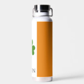 St Patrick's Irish Flag w Kleeblatt | Personalisie Trinkflasche (Rückseite)