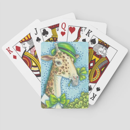 ST. PATRICK'S IRISH GIRAFFE PLAYER CARDS Poker Spielkarten (Rückseite)