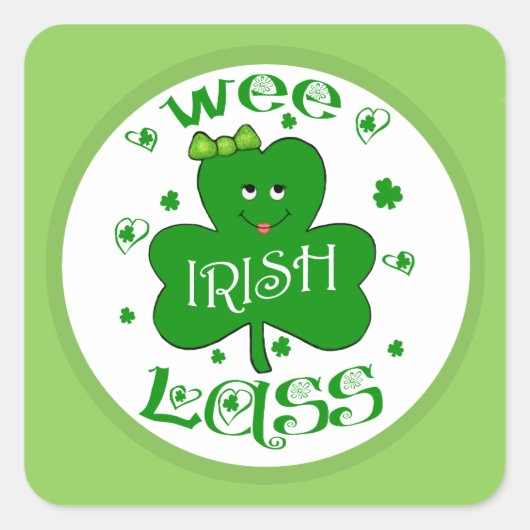 St. Patrick's Irish Kleeblatt Stickers (Vorderseite)