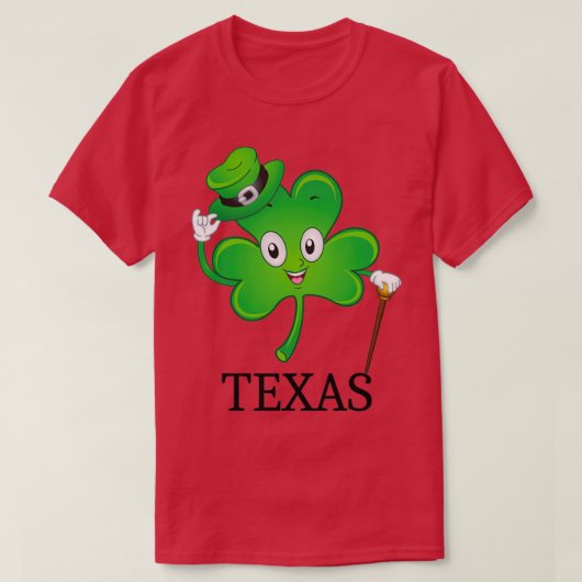 St Patricks Irish Kleeblatt texas, Irish Gift for T-Shirt (Design vorne)