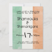 St Patricks Irish Kleeblatts Shenanigans Watercolo Einladung (Vorderseite)