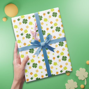 St Patrick's Irish Packpapier mit Kleeblatten