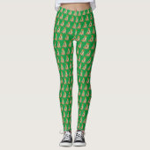 St. Patrick's Irish Teddy Bear Print Leggings (Vorderseite)