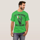 St Patricks: Italienische Flagge Italiano Hand T-Shirt (Vorne ganz)