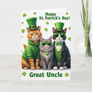 St Patricks Katze Great Uncle Karte