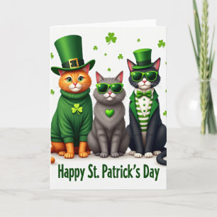 St. Patricks Katzen Fun Day Karte