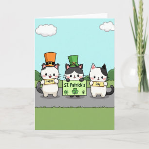 St. Patricks Katzen Glücklicher Tag Karte