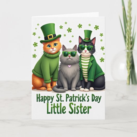 St Patricks Katzen Kunstkarte Karte (Vorderseite)