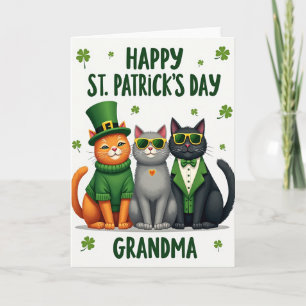 St Patricks Katzen Oma Karte