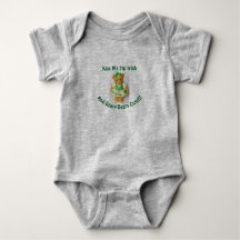 St. Patrick's Kiss Me Teddy Bear Baby Bodysuit