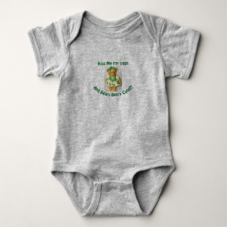 St. Patrick's Kiss Me Teddy Bear Baby Bodysuit Strampler