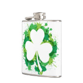 St. Patricks Klee Vinyl umwickelte Flasche Flachmann (Links)