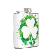 St. Patricks Klee Vinyl umwickelte Flasche Flachmann (Rechts)
