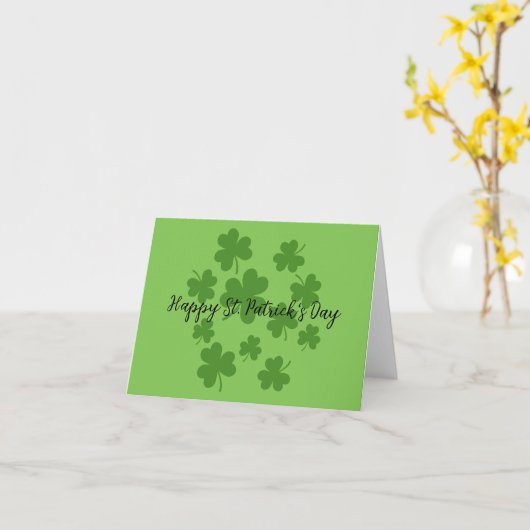 St Patrick's Kleeblatt Clover Pattern | Text hinzu Karte (Gelbe Blume)