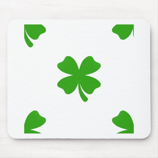 St. Patricks-Kleeblatt-Emoji Mousepad (Vorne)