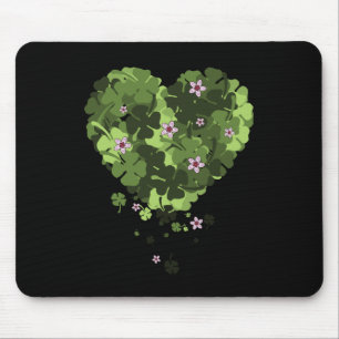 St. Patrick's Kleeblatt-Herz Mousepad