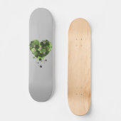 St. Patricks Kleeblatt-Herz Skateboard (Vorderseite)