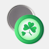 St. Patrick's Kleeblatt Magnet (Vorderseite/Rückseite)