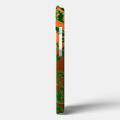 ST PATRICK'S KLEEBLATT ORANGE GREEN DAMASK MONOGRA Case-Mate iPhone HÜLLE (Rückseite / Links)