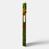 ST PATRICK'S KLEEBLATT ORANGE GREEN DAMASK MONOGRA Case-Mate iPhone HÜLLE (Rückseite / Rechts)
