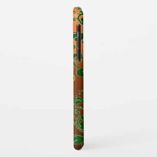 ST PATRICK'S KLEEBLATT ORANGE GREEN DAMASK MONOGRA Case-Mate iPhone HÜLLE (Hinten/Links)