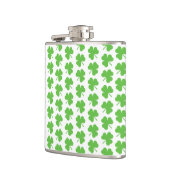St. Patricks Kleeblatt Vinyl umwickelte Flasche Flachmann (Links)