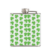 St. Patricks Kleeblatt Vinyl umwickelte Flasche Flachmann (Rückseite)