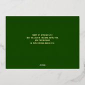 St Patricks Kleeblatts Foto Folien Feiertagskarte (Rückseite)