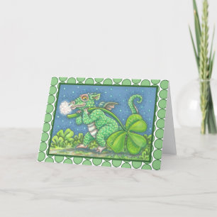 ST. PATRICK'S KLEINE IRISCHE DRACHEN-GRUSSKARTE KARTE