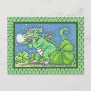 ST. PATRICK'S KLEINE IRISH DRAGON FANTASY POSTCARD POSTKARTE