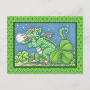 ST. PATRICK'S KLEINE IRISH DRAGON FANTASY POSTCARD POSTKARTE