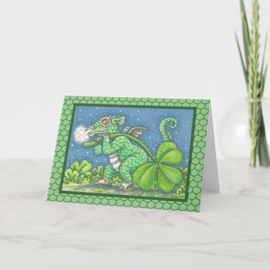 ST. PATRICK'S KLEINE IRISH DRAGON GREETING CARD KARTE (Vorderseite)