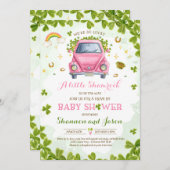 St Patrick's kleines Kleeblatt Drive by Baby Showe Einladung (Vorne/Hinten)