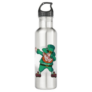 St. Patricks Kobold Dabbing Tanz Edelstahlflasche